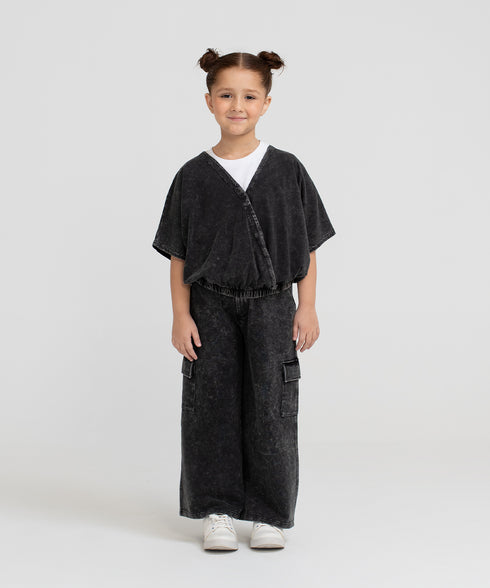 Kids' Denim Cargo Pants